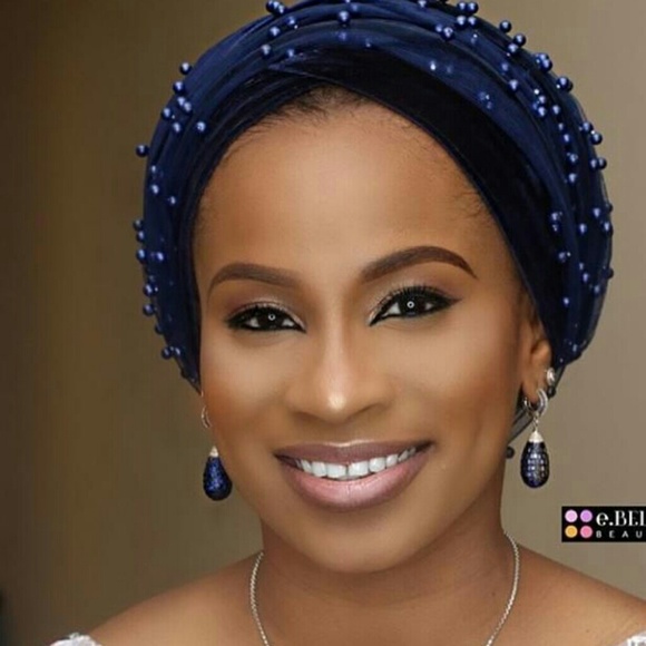 Colorful Velvet  Beaded Headwrap - Picture 4 of 8